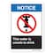 Signmission ANSI Notice Sign, This Water Is Unsafe To Drink, 18in X 12in Decal, 12" W, 18" L, Landscape OS-NS-D-1218-L-19938 - alternate 1